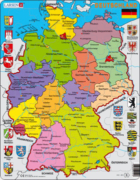 40 Tyskland Förbundsrepublik med 16 delstater Tyskland är Europas folkrikaste med 82 miljoner invånare. Det är en förbundsrepublik bestående av 16 förbundsstater (Bundesländer).
