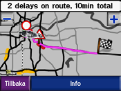 Trafikinformation Trafikinformation zūmo-enheten kan ta emot och använda trafikinformation via en FM-TMCtrafikinformationsmottagare (Traffic Message Channel) som finns som tillval, t.ex.