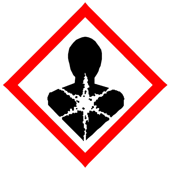 Indikation om fara: H315 Irriterar huden. H318 Orsakar allvarliga ögonskador. H317 Kan orsaka allergisk hudreaktion. H335 Kan orsaka irritation i luftvägarna.