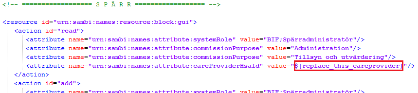 I. APPENDIX A Skapa behörighetsregler och metadata manuellt Regler och metadata kan skapas upp manuellt utan att använda applikationen som beskrevs tidigare.