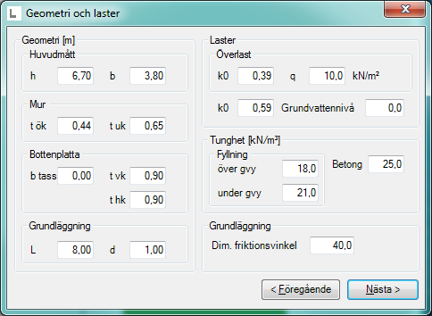 caeec710 Vinkelstödmur Sidan 5(13) 3.1 Arkiv Under fliken Arkiv finns alternativen Öppna, Spara, Avsluta och Information, se Figur 3-2.