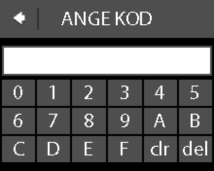 13. Ange din webbgenererade kod. Tryck sedan på för att avsluta grundinställningen av termostaten. Om det inte visas en bockmarkering ( ) är koden korrekt. 3.