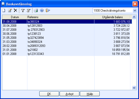 REDOVISNING BANK Bankavstämning Med hjälp av Bankavstämning kan du kontrollera att kontoutdragen från banken stämmer med det som du har bokfört i din redovisning.