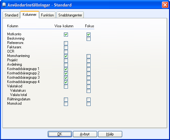 REDOVISNING Så här kommer du igång med egendefinierade kostnadsbärare: Definiera dina egna kostnadsbärare under knappen Kostnadsbärare som hittar genom att klicka Visa - Inställningar - Redovisning -