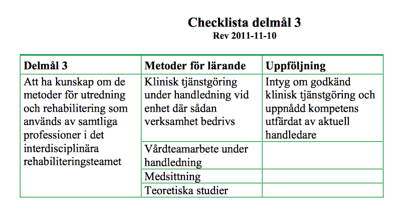 1. Beharska omradet och/eller fo rmaga att sjalvstandigt kunna handlagga 2. Ha kunskap om omradet och/eller fo rmagan att bedo ma 3.