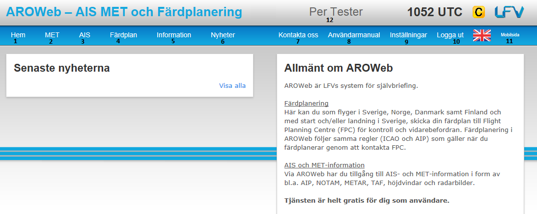 INSTRUKTION 2015-06-02 11:00 D 2010-002381 4(21) 2.3 Startsida 3. Inloggning Här fyller du i dina användaruppgifter för att få tillgång till samtliga sidor i AROWeb 4.