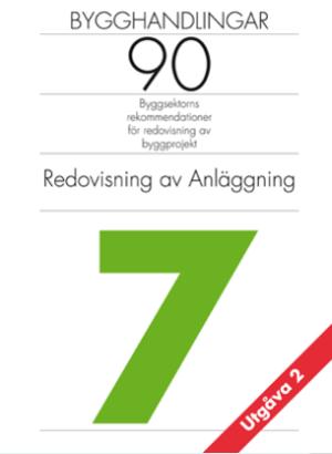 Bygghandlingar 90 Del 7, utgåva 2 Redovisning av Anläggning Begrepp Landskapsinformation BIM Modellfiler Linjetyper, symboler Klassificering och kodning Kodspråket hänvisar till