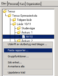 I mappen Personallistor finns rapporten Adela.net Personalinloggning.