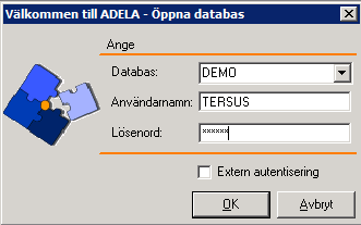 Klicka på Adela Gymnasium för att starta programmet.