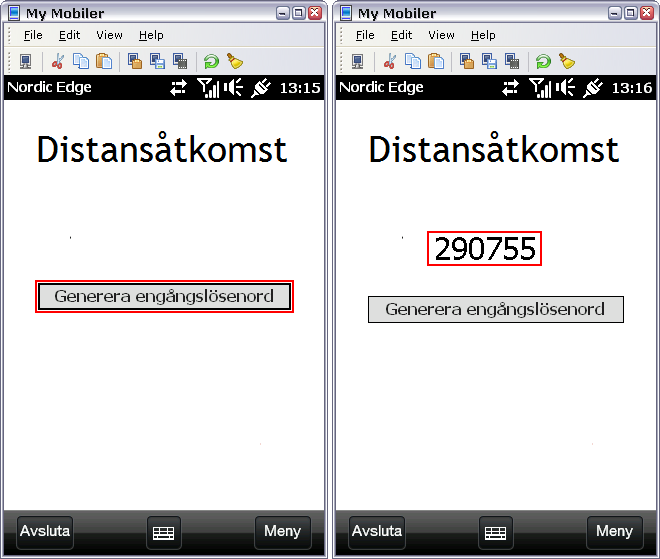 3. Pledge Pledge är ett program som kan installeras i mobiltelefonen som alternativ till att använda kort/dosa för engångslösenord.