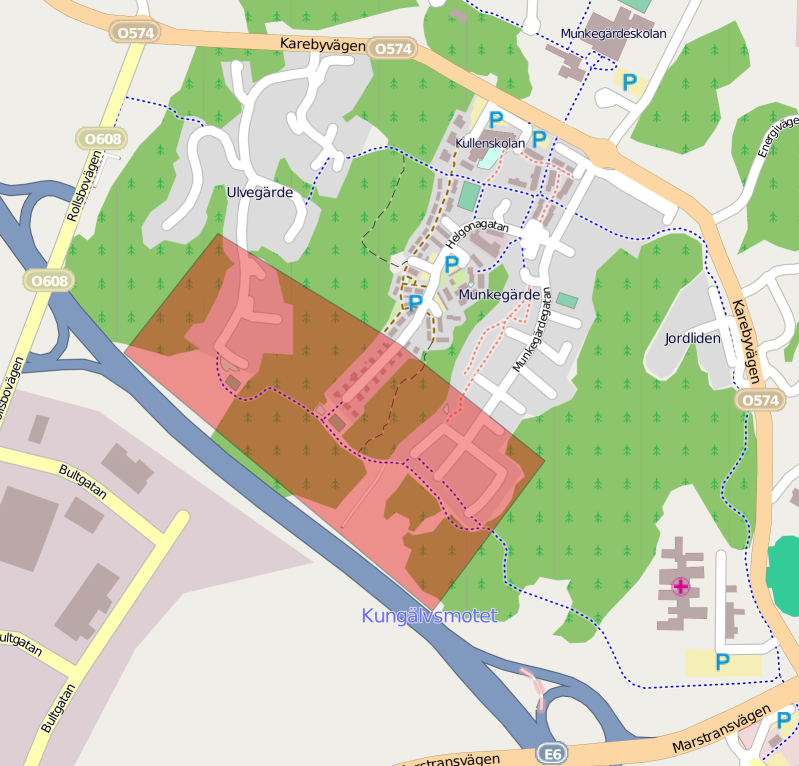 .8 Kungälv Mätningar av vibrationer och buller från fordonstrafik på Europaväg E6 utfördes i tre områden i Kungälv.