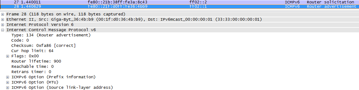 Router upptäckt(english: Router Discovery (RD)) fungerar så att efter att en host skaffat sig en unik länklokal adress så är det dags att utforska tillgängliga routrar och prefix på den lokala länken.