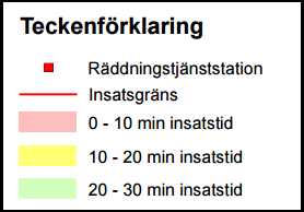 kartbild över Svegs släckområde