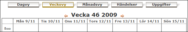Sida 70/162 Kalender Första gången du startar din kalender kommer du till en informationssida. När du har läst den kan du välja om du vill se informationen även nästa gång du startar kalendern.