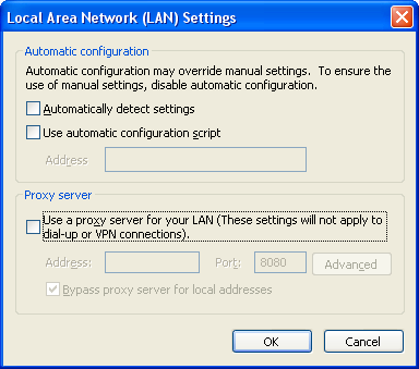 den här fliken på knappen LAN-inställningar ( LAN Settings ). 7 Bekräfta inställningarna genom att klicka på OK. Nätverksinställningarna för Windows 7 har nu konfigurerats för din router.