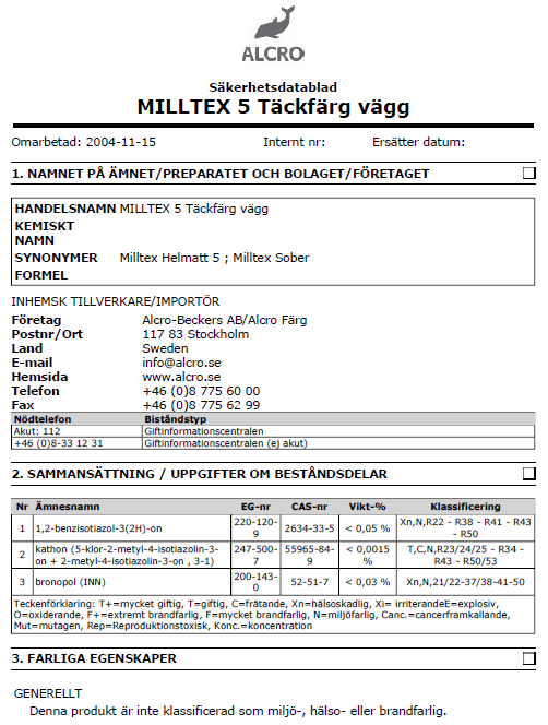 Bilaga C6 Milltex 5 Täckfärg vägg XXX