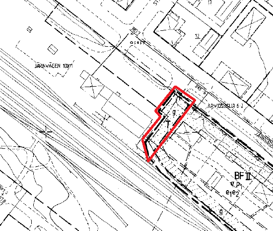 Del av planområdets sydöstra del berörs av Detaljplan för Järnvägen 100:1, antagen 1995-07-18.