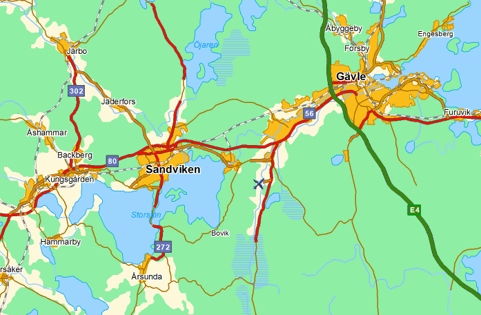 4 OMGIVNINGSBESKRIVNING 4.1 Lokalisering Ansökan avser verksamhet på fastigheten Sandviken Årsunda Prästbord 1:81, belägen i Årsunda ca 8 km från Sandviken i Gävleborgs län.