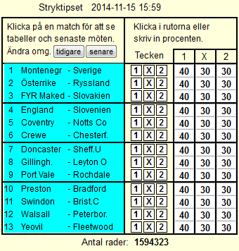 Mitt första system med Copéma Tips Så här kan du göra ett system. Klicka på Hämta kupong och välj något av alternativen Stryktips, Europatips, PowerPlay eller Topptips.