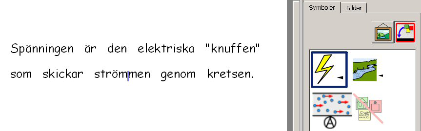 A4. Skriva med enbart text A4.1 Skriva med text För att skriva ett stycke med enbart text, utan symboler, tryck på F10 innan du börjar skriva.