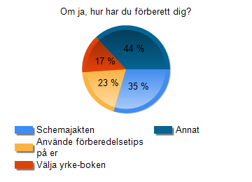 Flyers Vi fick lite information från Studievägledaren. Katalog med skolorna i vi fick veta att vi skulle dit bara Väldigt bristfällig info via lärare.