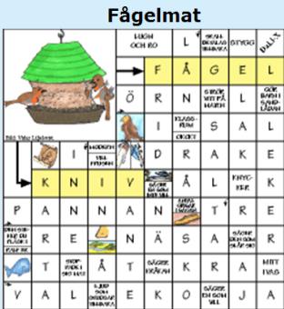 11 BaRnSiDaN Korsordet Fågelmat Kylskåpsmagnet av naturmaterial Gå ut och samla fina saker i naturen och gör en gullig kylskåpsmagnet av dem!