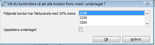 Visa summa per konto Markera detta alternativ för att se omsättning per konto i faktureringen. Uppdatera (F5) Läser om summorna.