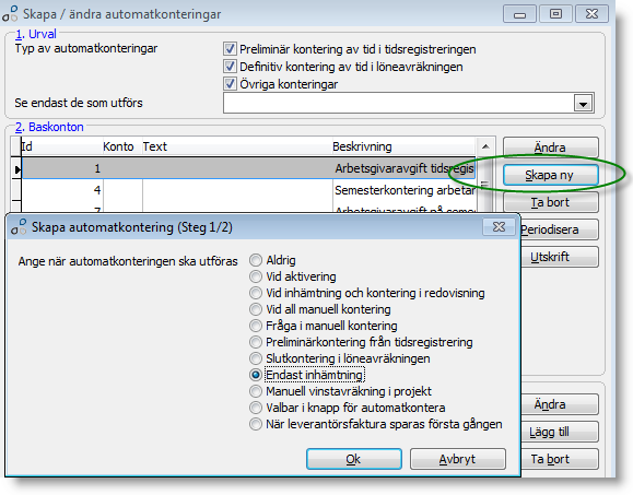 Bilaga periodisering avskrivning via automatkontering Rekommendationen är att i Entré skriva av inventarier för en period (månad) i taget för att få en fördelning av avskrivningarna under året