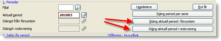 Periodstängning Syftet med periodstängning är att stänga bokföringsperioder i redovisningen för ytterligare konteringar.