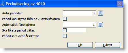 Hantering av antal Sätts till noll Antalet sätts till 0 på fördelningskontot. Sätts till ett Antalet sätts till 1 på fördelningskontot.