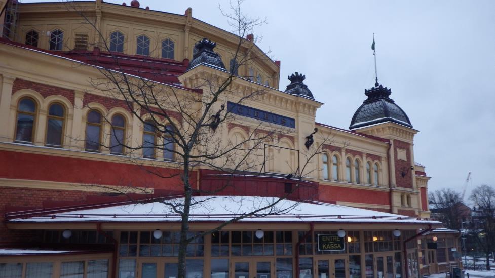3. Objektsbeskrivning Cirkus är ett mångsidigt evenemangshus beläget på Djurgården i Stockholm.