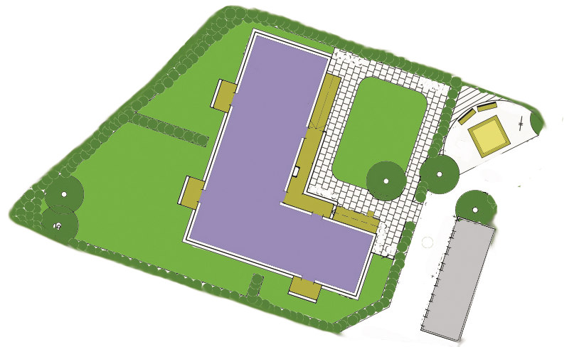 Hus 5 Gamla Härkeshultsvägen Hus 3 P Hus 4 Hus 2 Hus 1 P Eventuellt carport (se s. 8) Bottenplan Lägenhet 3800 01 101 Lägenhetstyp 3 (se ritning s.