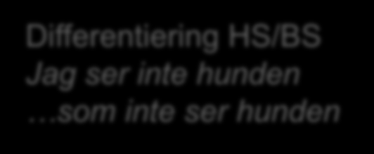 Negationens placering förenklat från Hyltenstam 1977 Negation före finit verb *Jag inte ser hunden som inte ser hunden