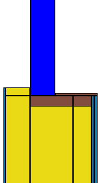 Detaljlösning 1.3 Traditionell träregelvägg med mer isolering vid fönsterkarm (indraget fönster) vertikalsnitt horisontalsnitt Tabell 4.3. Köldbryggor för traditionell träregelvägg med indraget fönster.