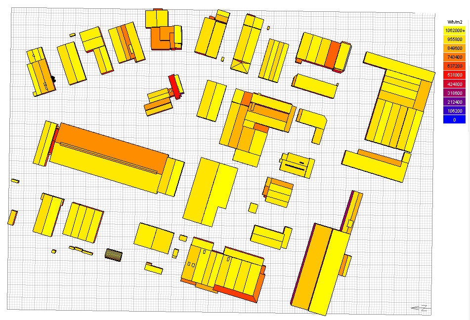 Examensarbete - Lunds Tekniska Högskola - Erik Tage-Hansen Figur 22. Industriområde i Sorgenfri, bestående av låga hus med stora horisontella takytor.