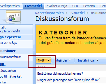 MANUAL TILL KVALITET ONLINE DISKUSSIONSFORUM Under 2011 lägger vi stort fokus på att få igång det gemensamma fråge- och diskussionsforumet på Kvalitet OnLine - Livsmedel.