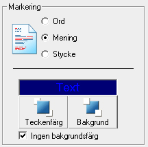 Piltangenter När du flyttar runt i texten i Word med hjälp av piltangenterna istället för med musen kan du välja om ClaroLingo ska läsa.