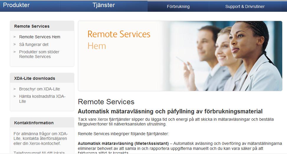 Inkluderade produkter Se lista av produkter som stöds på www.xerox.