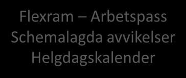 Time&Attendance användarprcesser prcesses Medarbetare Chef/Planerare Administratör Se planerad arbetstid Frånvaransökan Byte av arbetspass Registrera övertid ch ersättningar/avdrag Se saldn Se