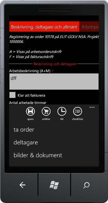 De deltagare som har en bock till höger har klarmarkerat sig. Du kan bara klarmarkera dig själv. För att göra detta trycker du på symbolen (eller för att avmarkera).