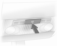 98 Belysning Kupébelysning Belysningsreglering instrumentpanel Kupébelysning Den främre och mittre innerbelysningen tänds och släcks med fördröjning vid in- och urstigning.