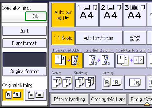 Duplexkopiering 7. Välj originalriktning, och klicka sedan på [OK]. 8. Tryck på [Start].