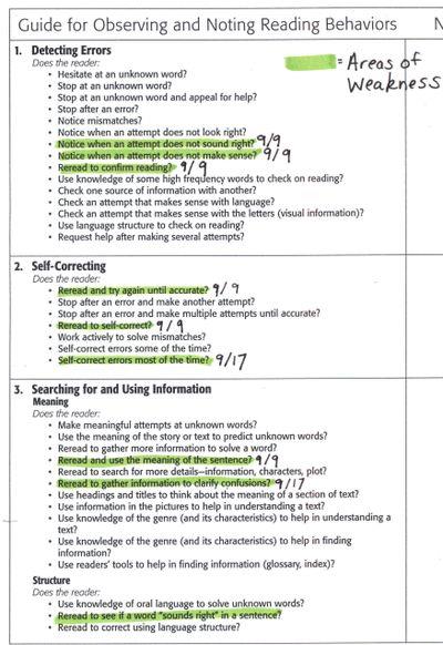 I highlight skills and/or concepts with which the student is