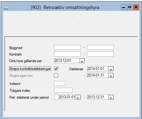 Max. hyra anges på kontraktsdebiteringen=xxxx (dvs. gräns för vad hyran inte får överstiga) ev. anges om maxhyran ska vara indexreglerad.