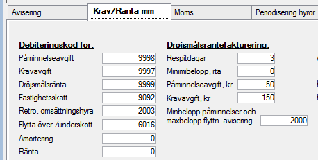 Programmet utgår från utflyttade kontrakt enligt de urval som anges i formuläret. Kontraktstyp och t.o.m. utflyttningsdatum är obligatoriska urval.