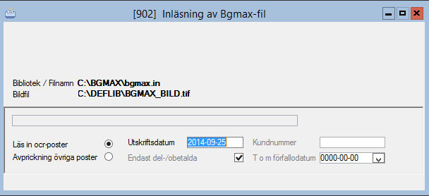 Inläsning av BG max-fil Hyres- & avgiftsadministration Betalningar/Krav & Ränta Inläsning av Bgmax-fil Bankgiro Inbetalningar - filformat för bankgirot inbetalningar BG Max är det samlade filformat