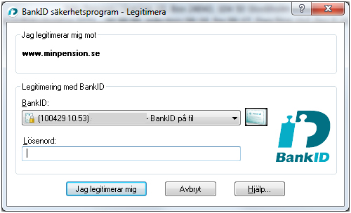 Om du har BankID eller e-legitimation