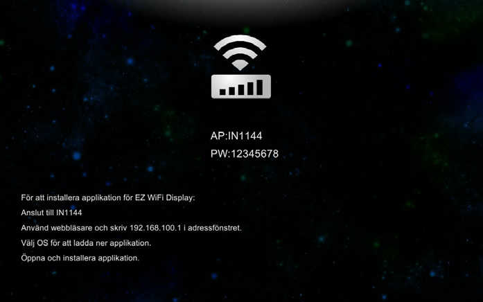Använd WPA- PSK med TKIP-kryptering och ange lösenordet "12345678" och klicka sedan på Anslut. Följ instruktionerna på skärmen för att slutföra installationen av programvaran.