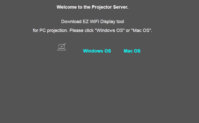Wi-Fi-d i s p l ay När WiFi Display-funktionen används för första gången, hämta och installera EZ WiFi Display Tool-programvaran till datorn: På Windows skrivbord, dubbelklicka på