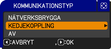 OPTION-meny Artikel Beskrivning FJÄRR-ID Använd knapparna / på menyn FJÄRR-ID för att välja ID och tryck på knappen.